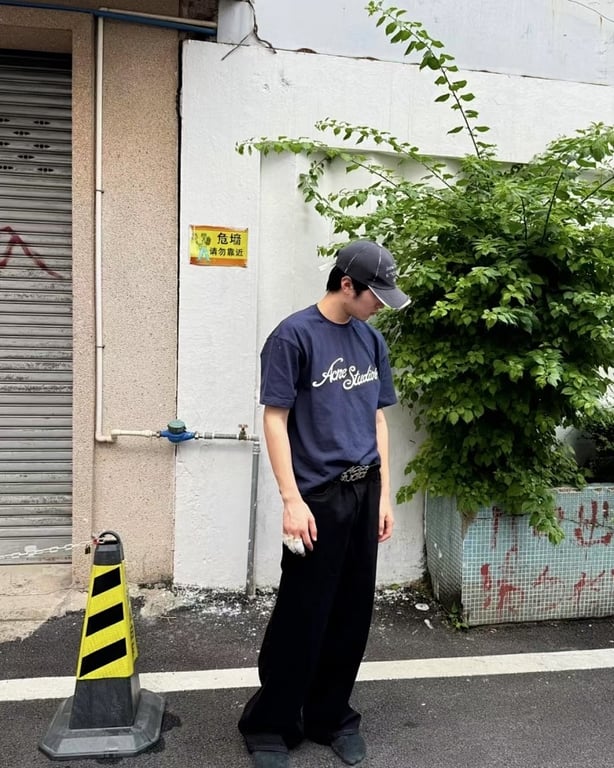 Acne Studios Script Logo T-Shirt - 12