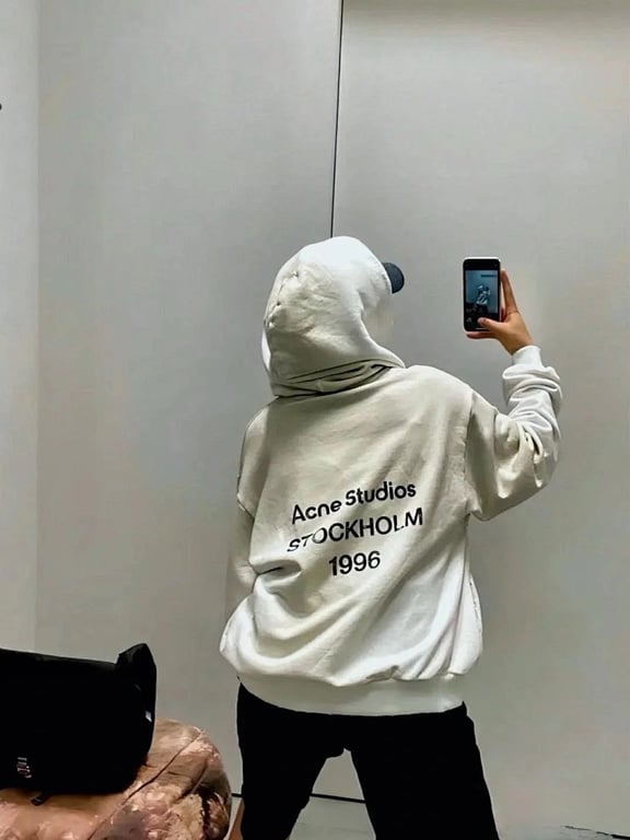 Acne Studios Stockholm 1996 Hoodie Washed Grey - 3