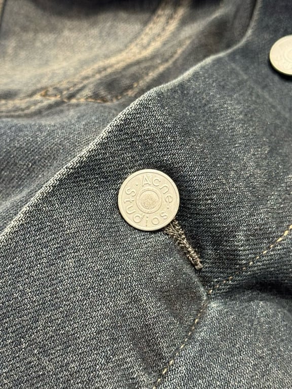 Acne Studios Leather Collar Denim Jacket 6M081-60L - 8