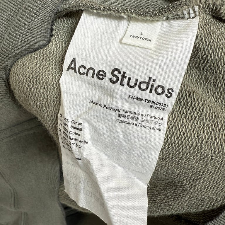 Acne Studios Distressed Logo Zip Hoodie Grey - 11