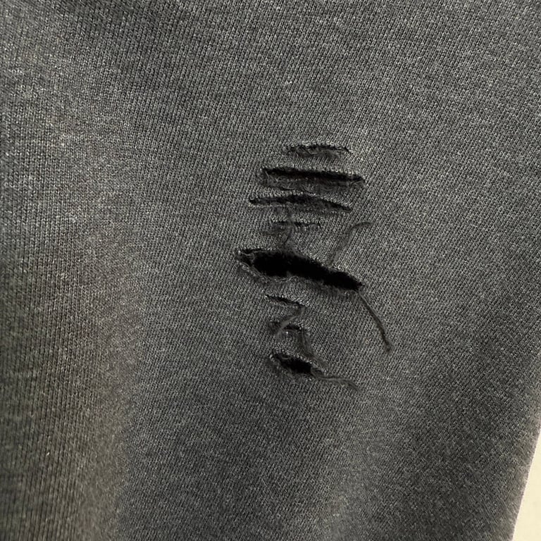 Acne Studios Distressed Logo Zip Hoodie Grey - 19