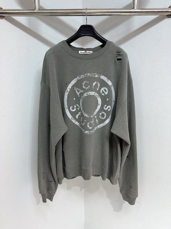Acne Studios Distressed Logo Sweatshirt - 6