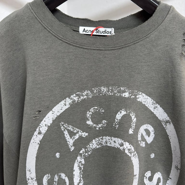 Acne Studios Distressed Logo Sweatshirt - 8