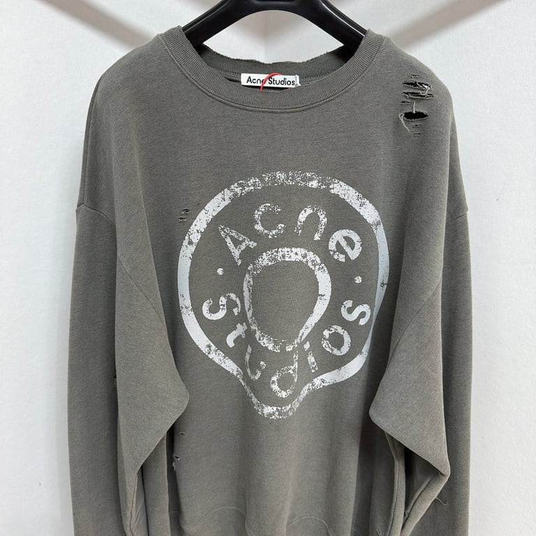 Acne Studios Distressed Logo Sweatshirt - 10