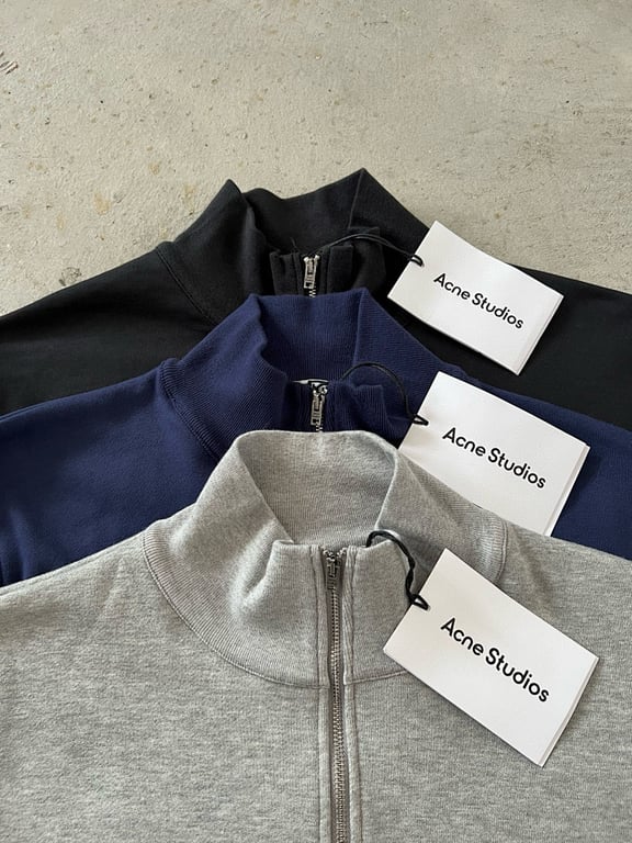 Acne Studios Script Logo Half-Zip Sweatshirt - 12
