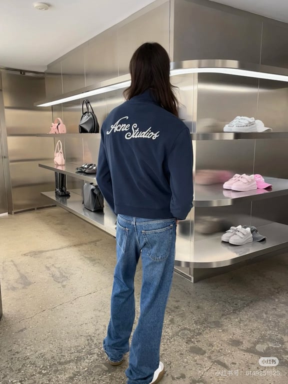 Acne Studios Script Logo Half-Zip Sweatshirt - 6