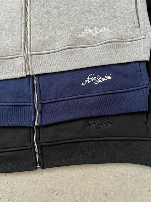 Acne Studios Script Logo Half-Zip Sweatshirt - 8