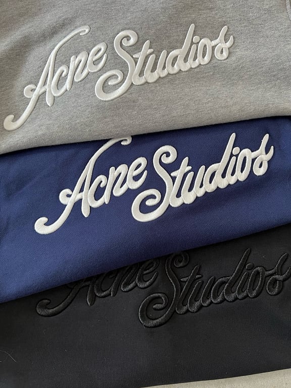 Acne Studios Script Logo Half-Zip Sweatshirt - 9