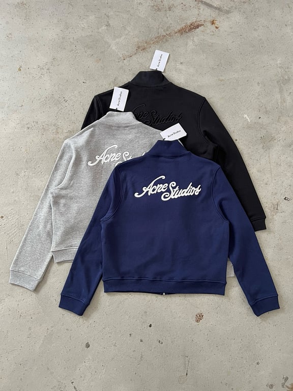 Acne Studios Script Logo Half-Zip Sweatshirt - 10