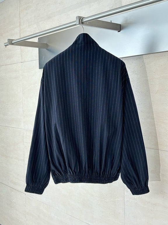 Acne Studios Pinstripe Bow Zip Jacket - 5