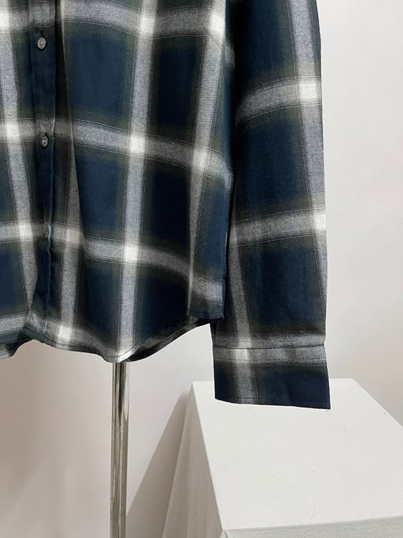 Acne Studios Plaid Flannel Shirt Navy - 8