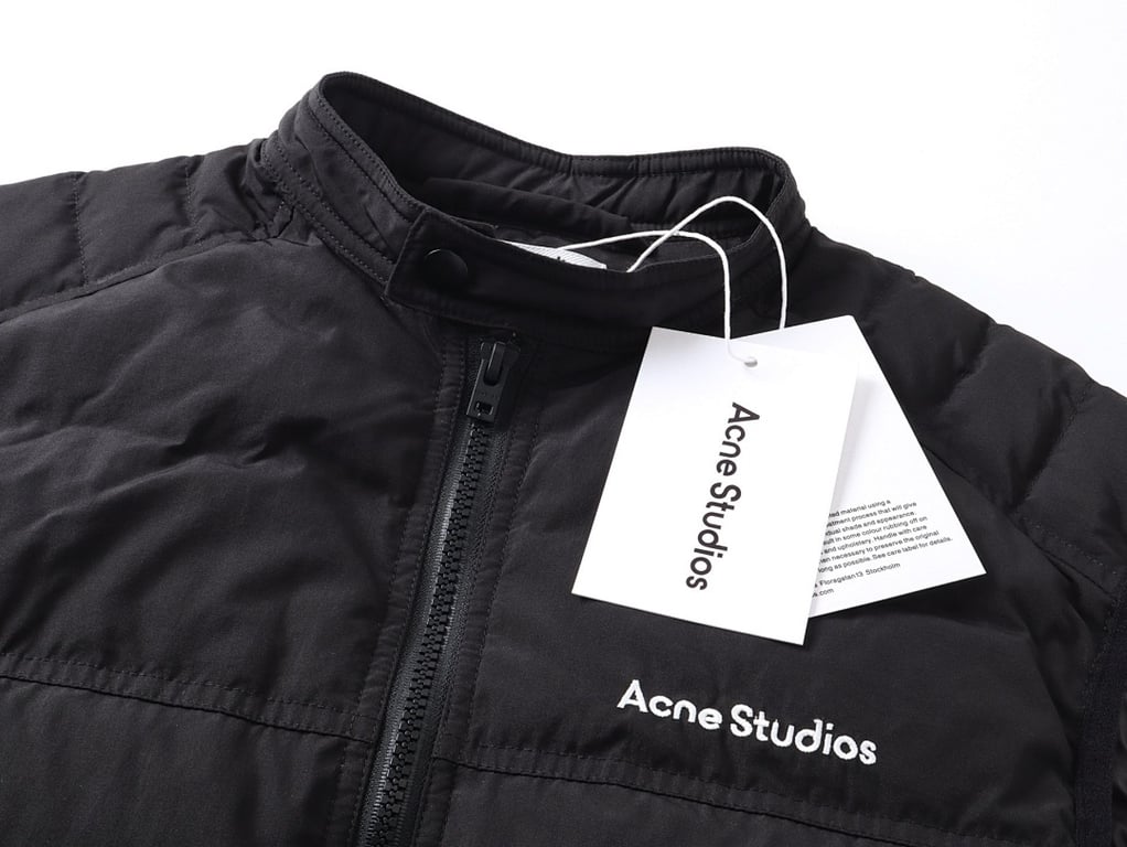 Acne Studios Padded Logo Vest Black - 7