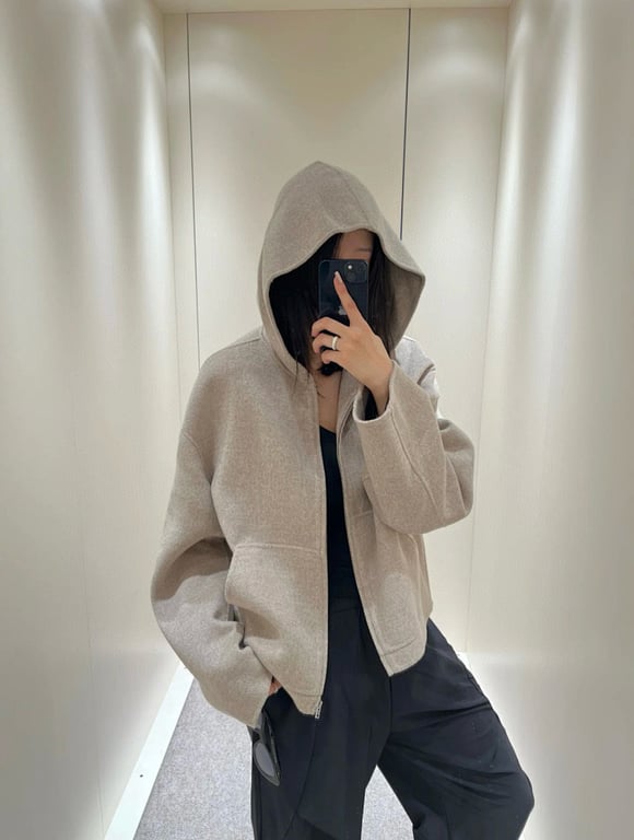 Acne Studios Fairy Tales Zip-Up Hoodie Beige - 4