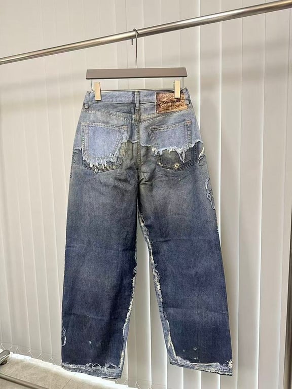 Acne Studios Distressed Patchwork Jeans - 5