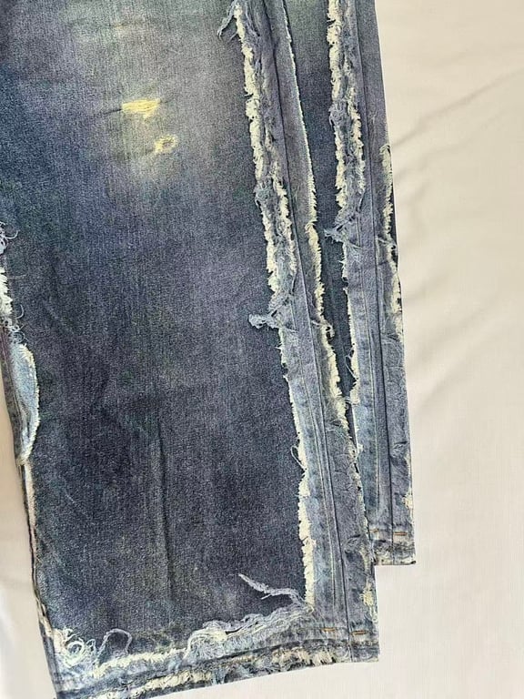 Acne Studios Distressed Patchwork Jeans - 9