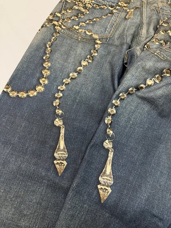 Acne Studios Trompe L'oeil Bead Print Jeans - 7
