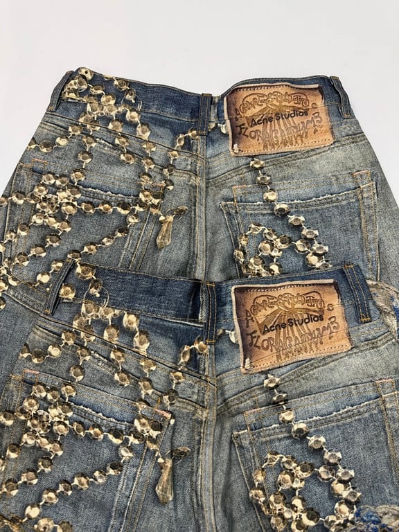 Acne Studios Trompe L'oeil Bead Print Jeans - 8