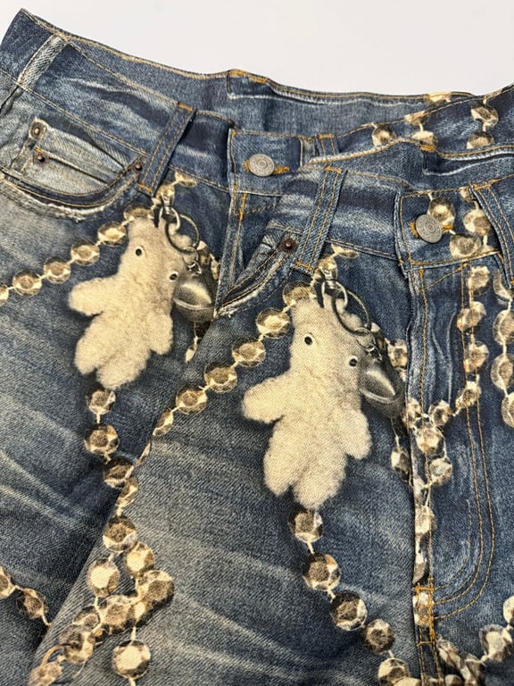 Acne Studios Trompe L'oeil Bead Print Jeans - 9