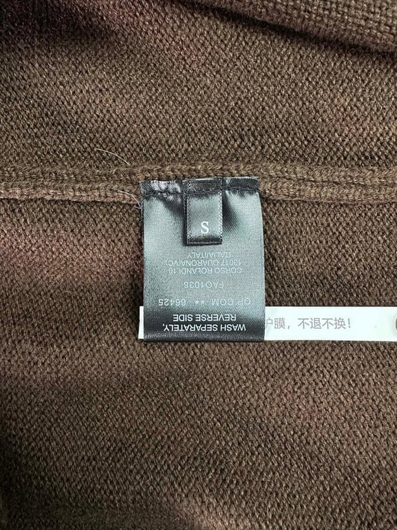 Acne Studios V-Neck Logo Sweater Brown - 11