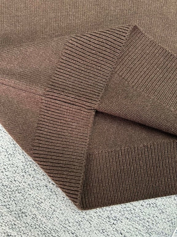 Acne Studios V-Neck Logo Sweater Brown - 10