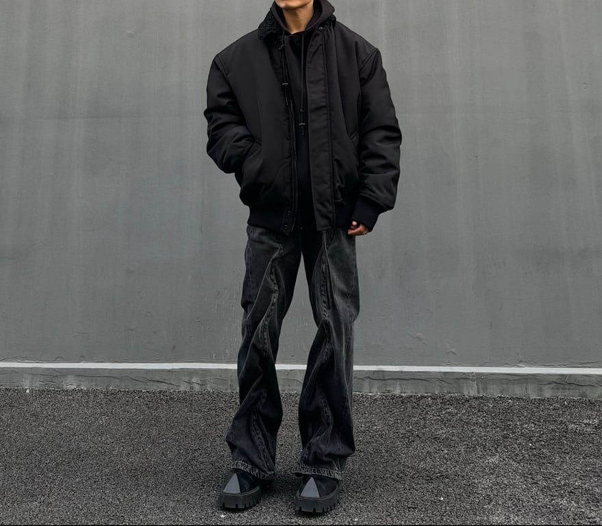 Acne Studios 3083-41L Bomber Jacket Black - 4