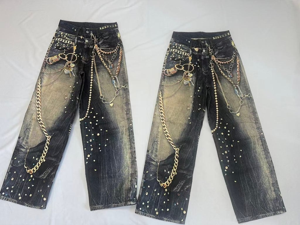 Acne Studios Trompe L'oeil Print Jeans - 12
