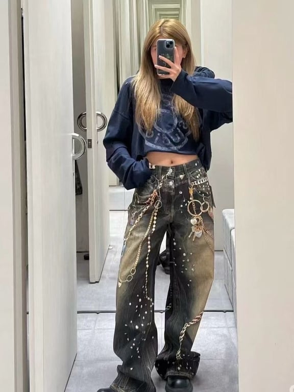 Acne Studios Trompe L'oeil Print Jeans - 5