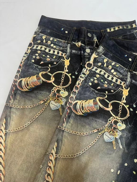 Acne Studios Trompe L'oeil Print Jeans - 9