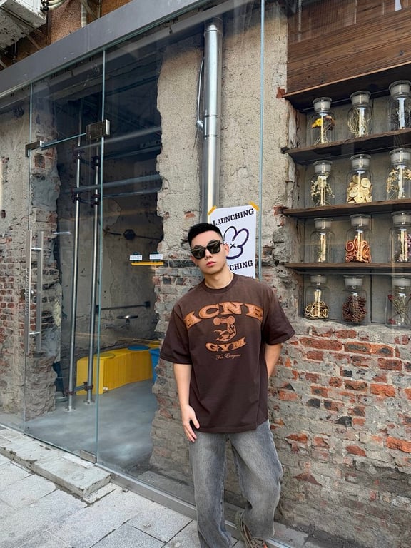 Acne Studios Gym Graphic T-Shirt Brown - 3