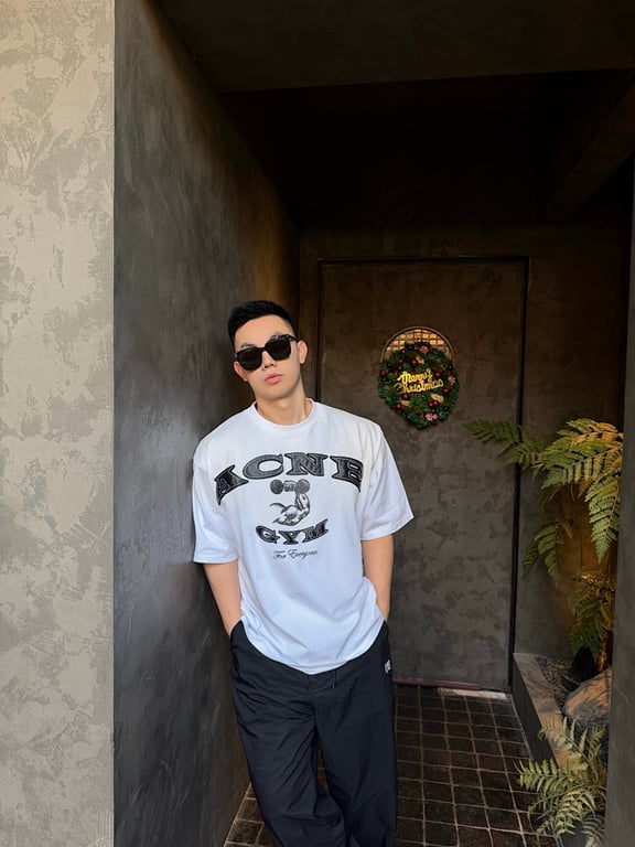 Acne Studios Gym Graphic T-Shirt Brown - 4