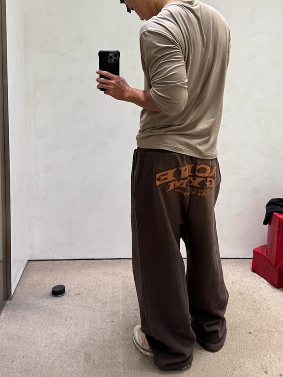 Acne Studios Double Waistband Sweatpants Brown - 5