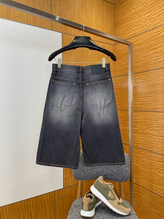 Acne Studios Paint Splatter Denim Shorts Grey - 2