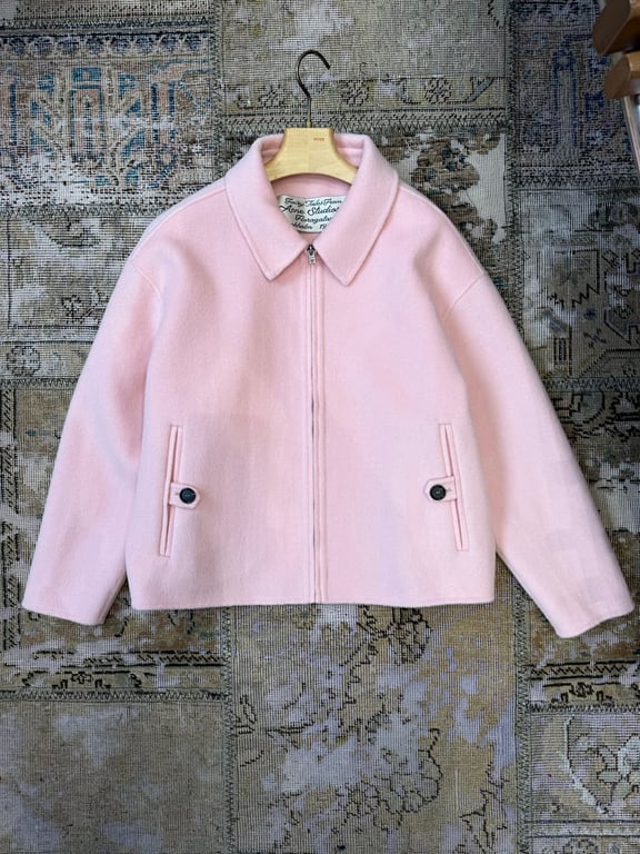 Acne Studios Pink Wool Zip Jacket 5992−L9 - 11