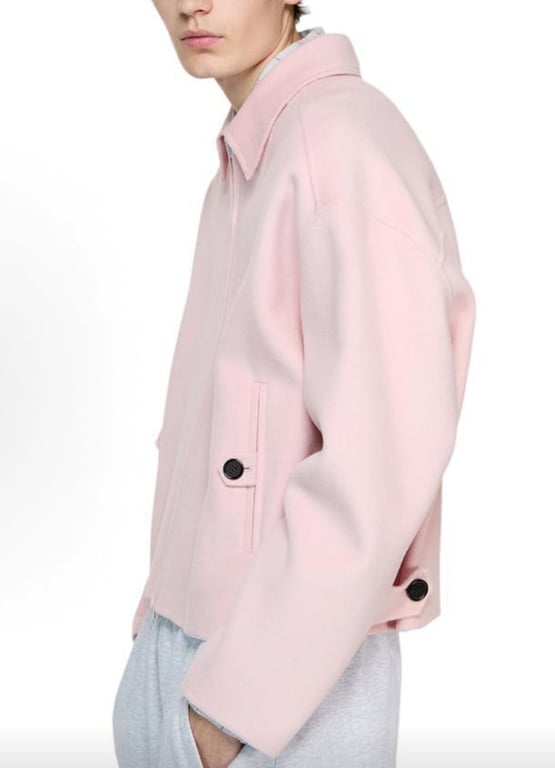 Acne Studios Pink Wool Zip Jacket 5992−L9 - 12
