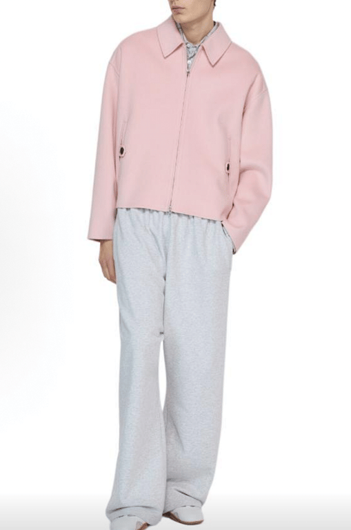 Acne Studios Pink Wool Zip Jacket 5992−L9 - 13