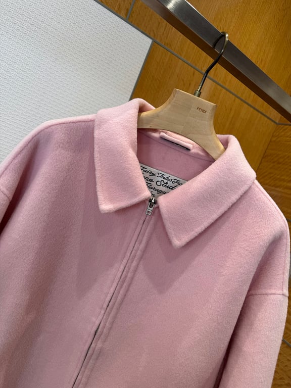 Acne Studios Pink Wool Zip Jacket 5992−L9 - 4