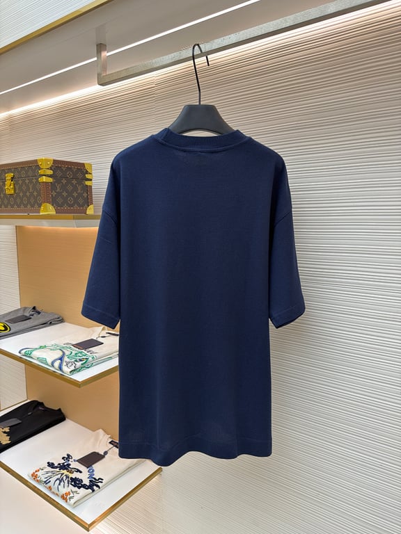 Acne Studios Script Logo T-Shirt Navy - 15