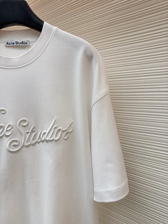 Acne Studios Script Logo T-Shirt Navy - 27