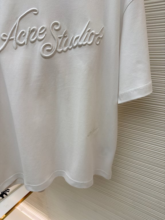 Acne Studios Script Logo T-Shirt Navy - 29