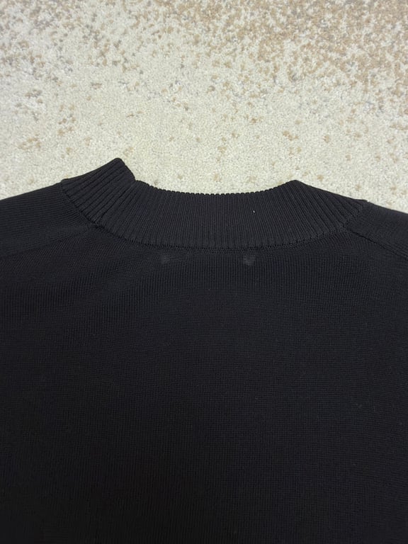 Acne Studios Script Logo Knit T-Shirt Black - 13