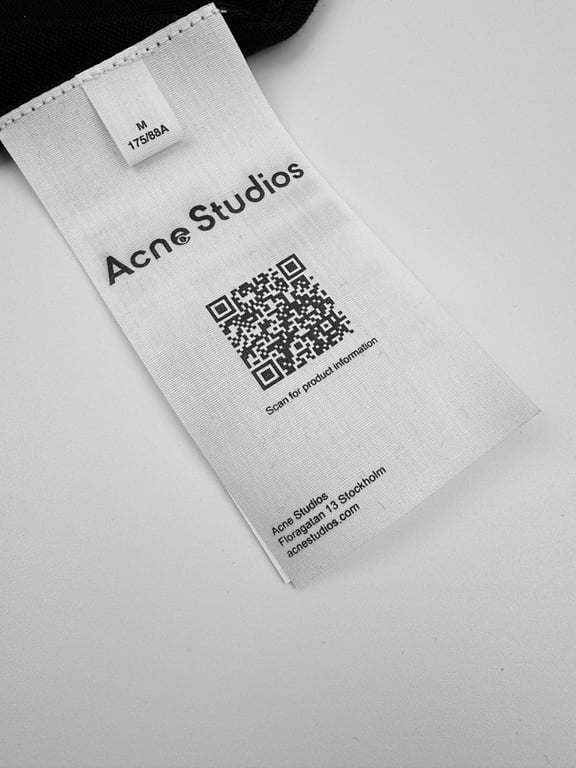 Acne Studios Script Logo Knit T-Shirt Black - 6