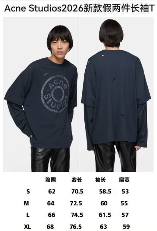 Acne Studios Distressed Logo Long Sleeve - 2