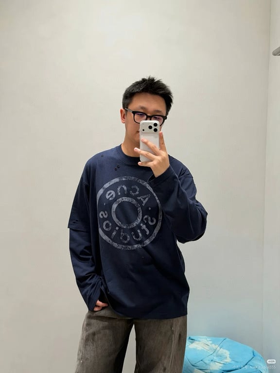 Acne Studios Distressed Logo Long Sleeve - 3