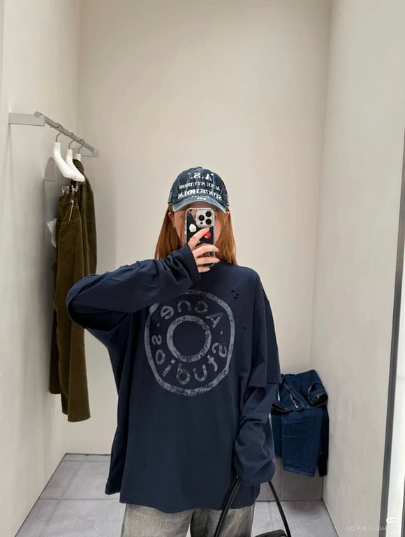 Acne Studios Distressed Logo Long Sleeve - 4