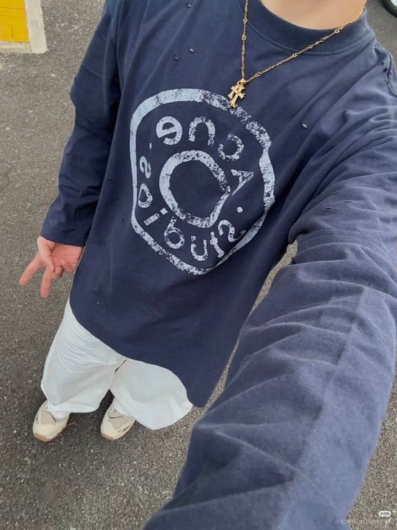 Acne Studios Distressed Logo Long Sleeve - 5