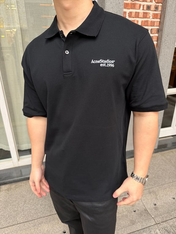 Acne Studios Logo Embroidery Polo Shirt - 8