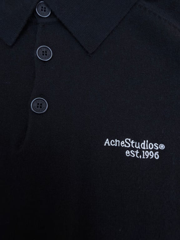 Acne Studios Wool Long-Sleeve Polo - 15