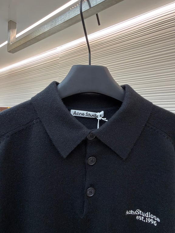 Acne Studios Wool Long-Sleeve Polo - 19