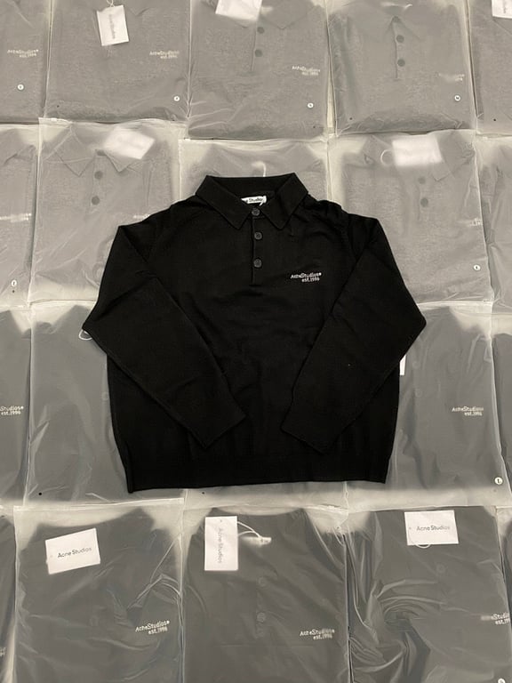 Acne Studios Wool Long-Sleeve Polo - 5