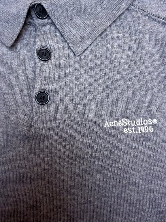 Acne Studios Wool Long-Sleeve Polo - 8